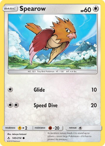 S&M - UNB - 145 - Spearow - COMMON - Normal