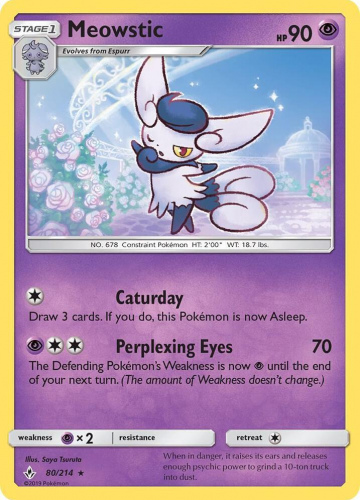 S&M - UNB - 80 - Meowstic - RARE - Normal