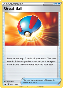 SwSh - SSH - 164 - Great Ball - UNCOMMON - Normal