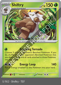 S&V - TEF - 5 - Shiftry - UNCOMMON - Reverse Holo