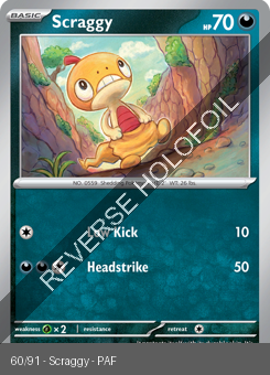 S&V - PAF - 60 - Scraggy - COMMON - Reverse Holo