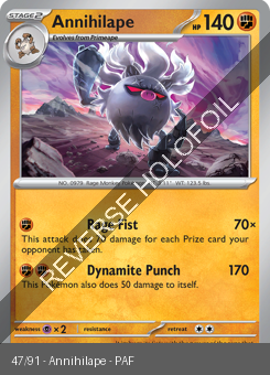 S&V - PAF - 47 - Annihilape - RARE - Reverse Holo