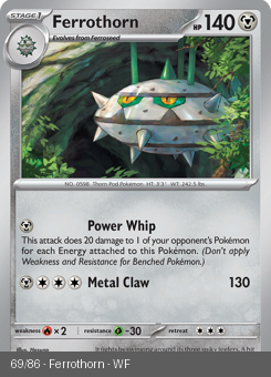 S&V - WHT - 69 - Ferrothorn - UNCOMMON - Normal