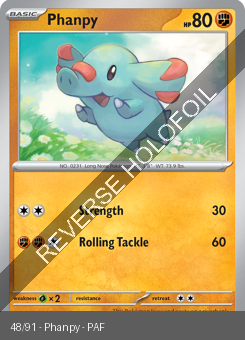 S&V - PAF - 48 - Phanpy - COMMON - Reverse Holo