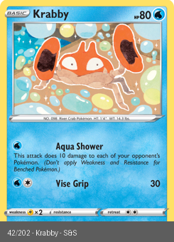 SwSh - SSH - 042 - Krabby - COMMON - Normal