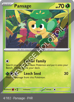 S&V - PAR - 4 - Pansage - COMMON - Reverse Holo