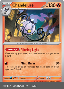 S&V - TWM - 38 - Chandelure - RARE - Holofoil