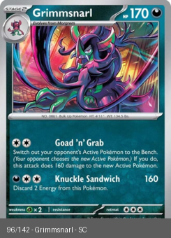 S&V - SCR - 96 - Grimmsnarl - RARE - Holofoil