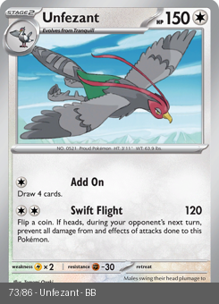 S&V - BLK - 73 - Unfezant - UNCOMMON - Normal