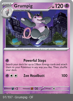 S&V - OBF - 91 - Grumpig - UNCOMMON - Normal