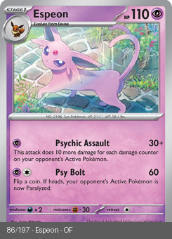 S&V - OBF - 86 - Espeon - UNCOMMON - Normal
