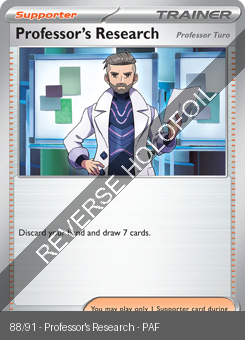 S&V - PAF - 88 - Professor's Research - RARE - Reverse Holo