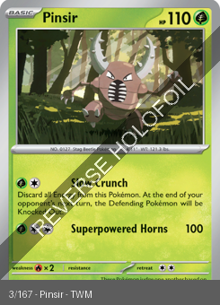 S&V - TWM - 3 - Pinsir - COMMON - Reverse Holo