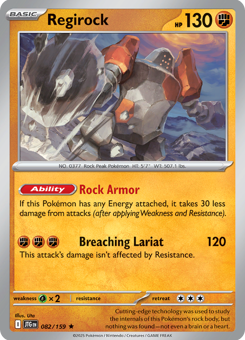 S&V - JTG - 82 - Regirock - RARE - Holofoil