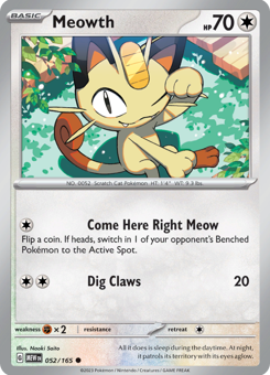 S&V - MEW (151) - 52 - Meowth - COMMON - Normal