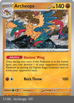 S&V - WHT - 51 - Archeops - RARE - Holofoil