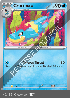 S&V - TEF - 40 - Croconaw - COMMON - Reverse Holo