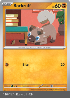 S&V - OBF - 116 - Rockruff - COMMON - Normal