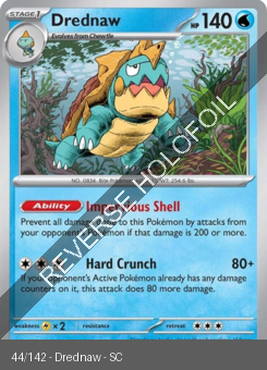 S&V - SCR - 44 - Drednaw - RARE - Reverse Holo