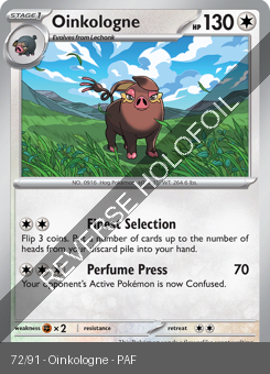 S&V - PAF - 72 - Oinkologne - UNCOMMON - Reverse Holo