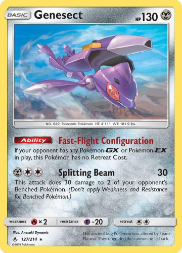 S&M - UNB - 127 - Genesect - RARE - Normal