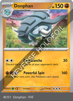S&V - PAF - 49 - Donphan - UNCOMMON - Reverse Holo