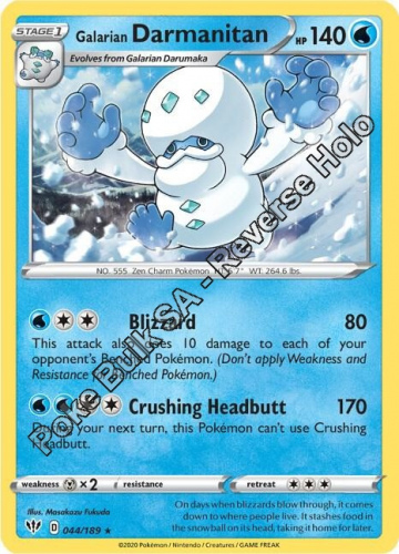 SwSh - DAA - 044 - Galarian Darmanitan - RARE - Reverse Holo