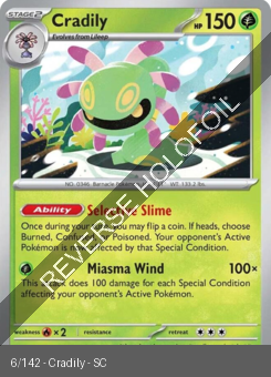 S&V - SCR - 6 - Cradily - RARE - Reverse Holo