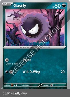 S&V - PAF - 55 - Gastly - COMMON - Reverse Holo