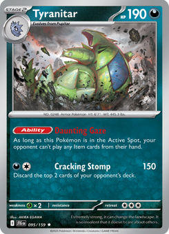 S&V - JTG - 95 - Tyranitar - RARE - Holofoil