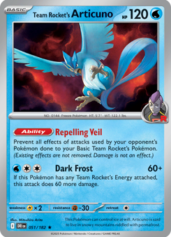 S&V - DRI - 51 - Team Rocket's Articuno - RARE - Holofoil