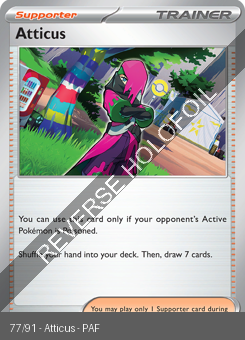 S&V - PAF - 77 - Atticus - UNCOMMON - Reverse Holo
