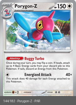 S&V - PAR - 144 - Porygon-Z - RARE - Holofoil