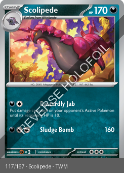 S&V - TWM - 117 - Scolipede - UNCOMMON - Reverse Holo