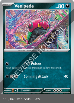S&V - TWM - 115 - Venipede - COMMON - Reverse Holo
