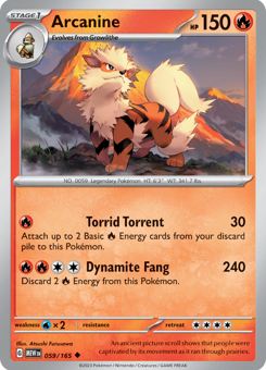 S&V - MEW (151) - 59 - Arcanine - UNCOMMON - Normal