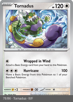 S&V - WHT - 78 - Tornadus - RARE - Holofoil